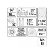 Kép 2/2 - Yato YT-84931 Láncfűrész láncvezető 14" 3/8" 1,3 mm