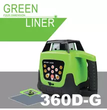 Green Liner 360D-G zöld fényű forgólézer készlet kofferben