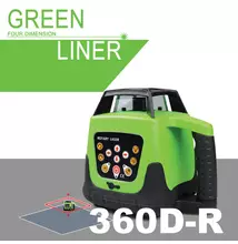 Green Liner 360D-R piros fényű forgólézer készlet kofferben
