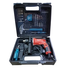 Makita M8100 ütvefúró 26 darabos tartozékkészlettel 430W 13mm  Makita M8100 ütvefúró 26 darabos tartozékkészlettel 430W 13mm