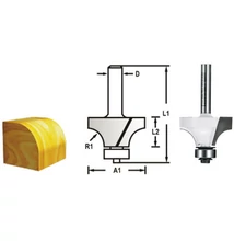 Makita D-48365  gömbölyítő csapágyas kés, befogó: 8 átmérő: 20,7 munkahossz: 10 r: 4