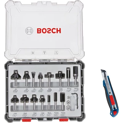 Bosch 15 részes marókészlet ajándék késsel (0615997653)