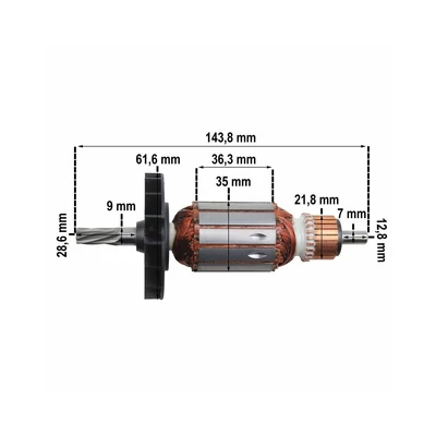 Bosch forgórész GBH 2-24 DRE-hez (1619P13450)