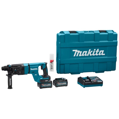 Makita HR007GM201 SDS-Plus fúró-vésőkalapács 2x4,0 Ah 40Vmax XGT Li-Ion BL AWS AVT AFT 28 mm 3,0 J