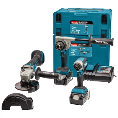 Makita DLX3155TJ gépszett 18V LXT Li-ion BL DDF486+DGA504+DTD153+2x5,0Ah