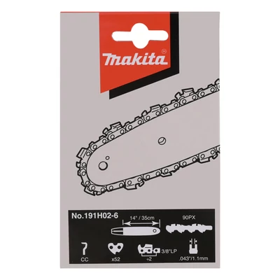 Makita 191H02-6 láncfűrész lánc 35 cm, sz:52, 1,1 mm, 3/8" 90PX DUC353-hoz/UC004G-hez