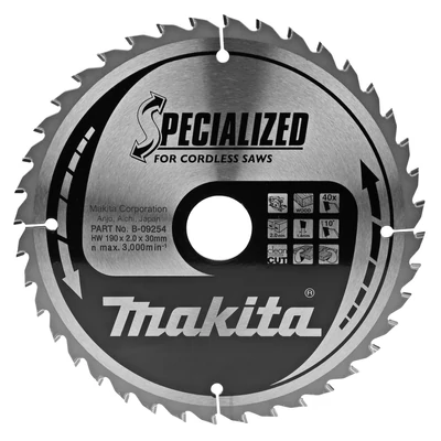 Makita B-09226 körfűrészlap akkus 150x10mm Z40