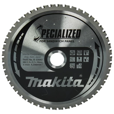Makita B-33582 körfűrészlap szendvicspanelhez 235x30 Z50