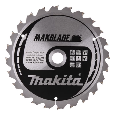 Makita B-32708 körfűrészlap Makblade 190x20 mm Z24