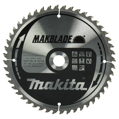 Makita B-32758 körfűrészlap Makblade 190x20 mm Z48