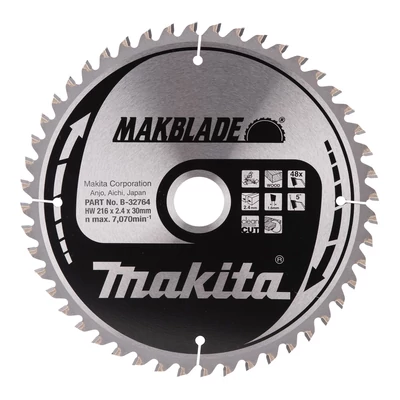 Makita B-32764 körfűrészlap Makblade 216x30 mm Z48