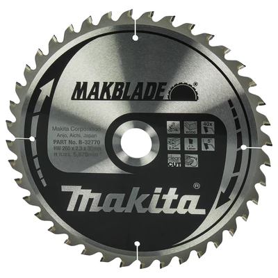 Makita B-32770 körfűrészlap Makblade 260x30 mm Z40