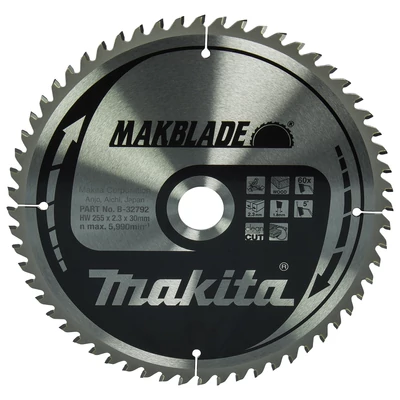 Makita B-32792 körfűrészlap Makblade 255x30 mm Z60