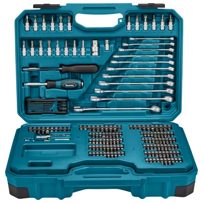 Makita E-10883 szerszámkészlet műanyag kofferben 221 részes 1/2"