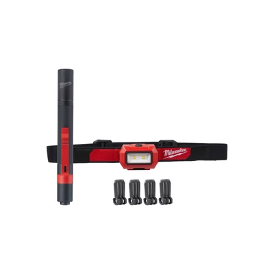 Milwaukee HL2IPL-LED alkáli elemes LED fejlámpa + zseblámpa (4933492103)