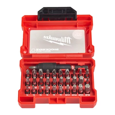 Milwaukee bit készlet 32 darabos Shockwave (4932464240)
