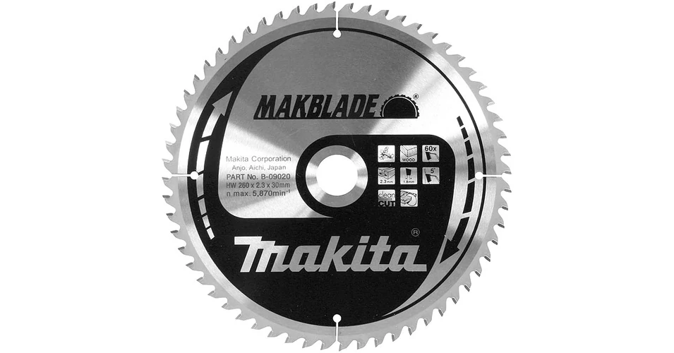 Makita Sägeblatt B-33663 – 190x20 Mm, 40 Zähne, Für Holz, Kompatibel Mit Vielen Sägen